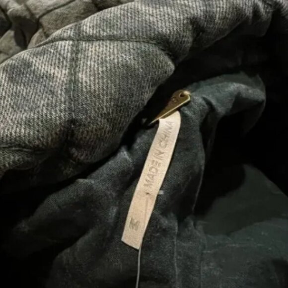 NWT Young Fabulous & Broke Walker Quilted Jacket Mineral Green Denim Coat Medium - Picture 4 of 4